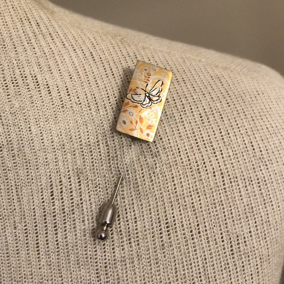 Vintage Reed & Barton Damascene Butterfly Stick Pin signed - Picture 11 of 13
